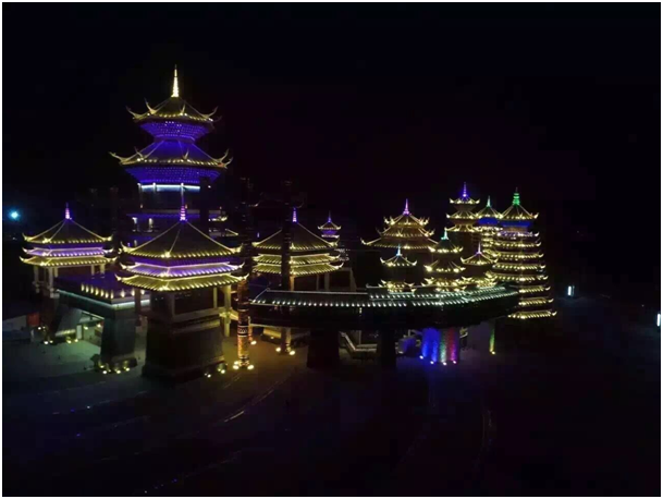 多彩貴州城展示中心夜景
