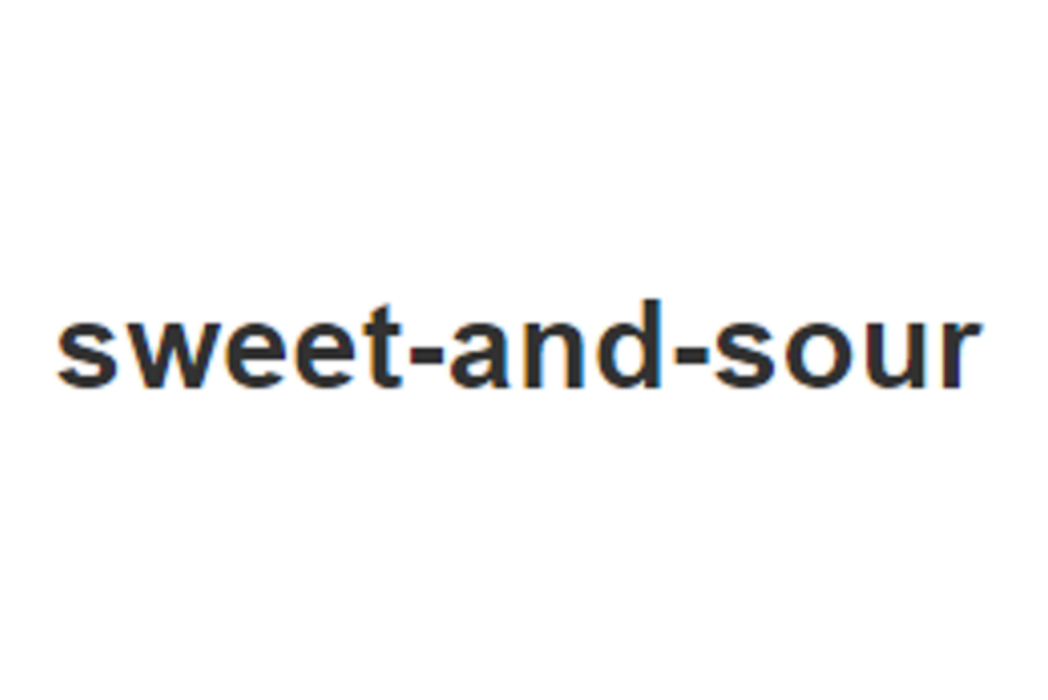 sweet-and-sour sweet-and-sour