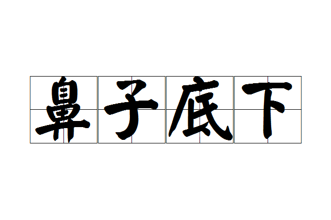 鼻子底下 鼻子底下