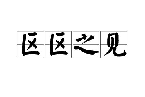 區區之見