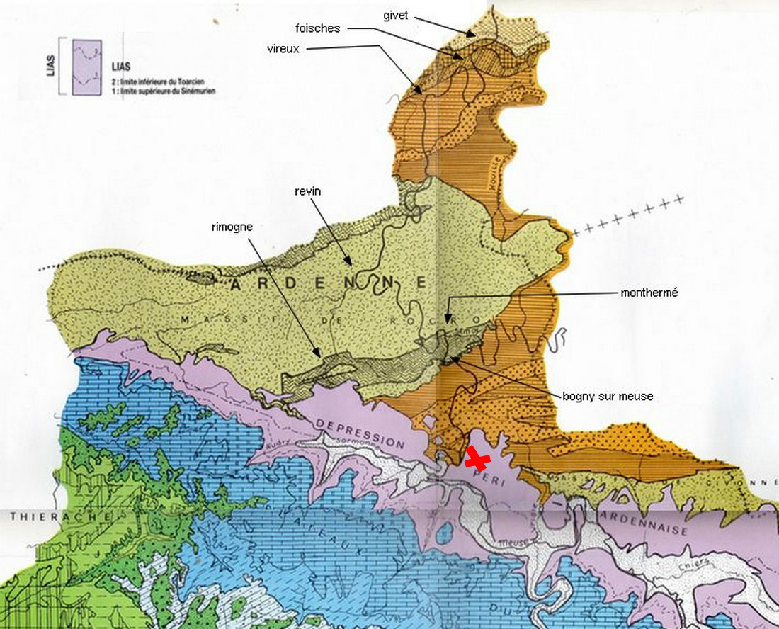 阿登高原地質圖