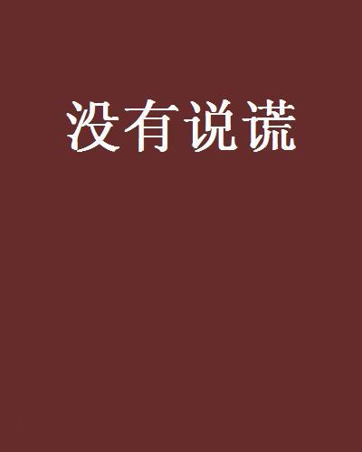 沒有說謊 沒有說謊