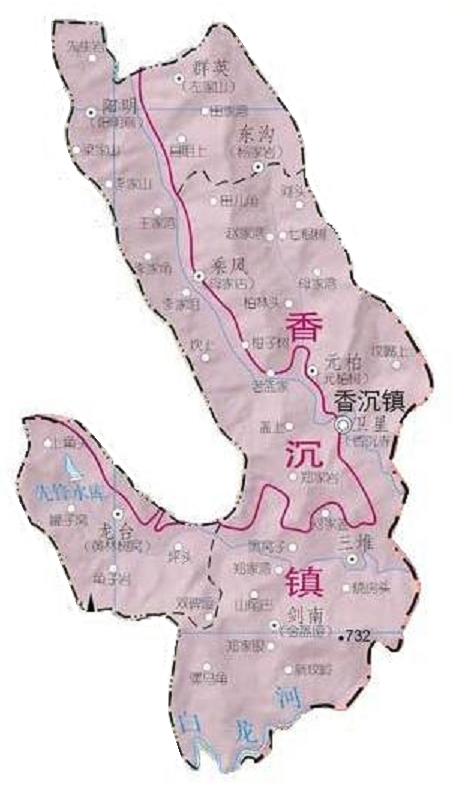 香沉鎮政區圖