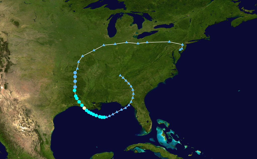 颶風巴里 路徑圖