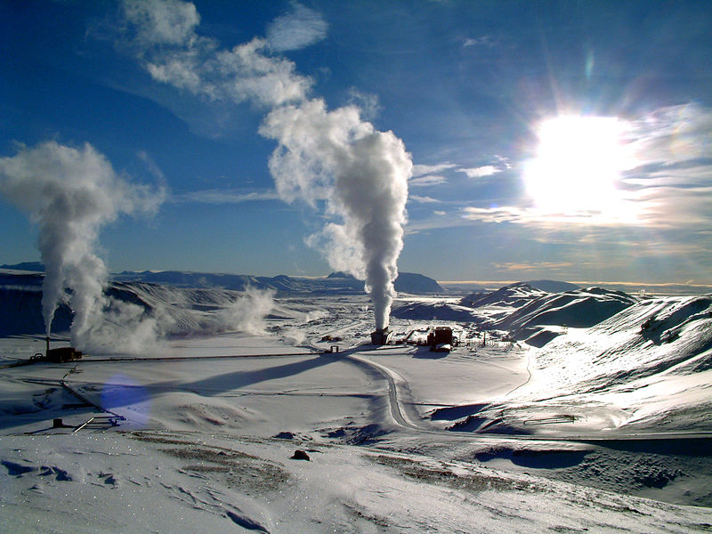 冰島北部克拉夫拉的地熱發電站