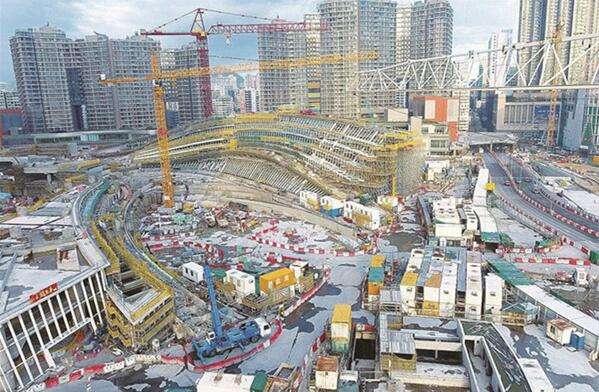 建設中的香港西九龍站