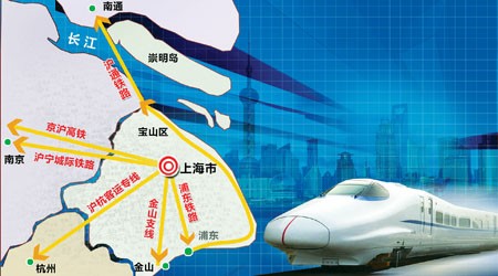 上海鐵路局投巨資打造長三角1小時交通圈