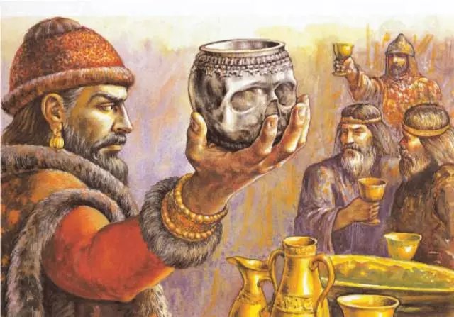 尼基弗魯斯一世的頭骨被製作成酒杯