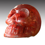新石器時代紅水晶骷髏頭雕件