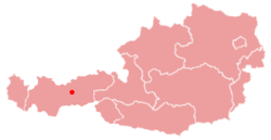 因斯布魯克在奧地利的位置