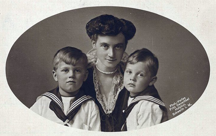 亞歷山德拉和兒子：弗里德里希·弗朗茨和克里斯蒂安·路德維希