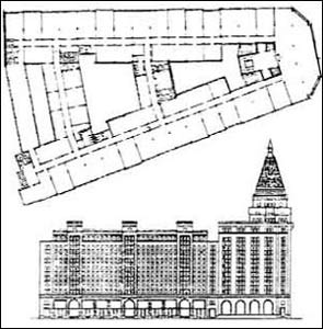 沙遜大廈的設計圖稿