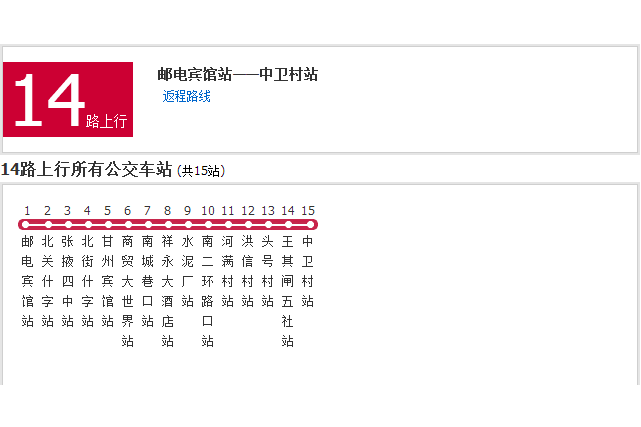 張掖公交14路 張掖公交14路