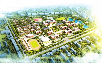吉林建築大學城建學院新校區鳥瞰圖