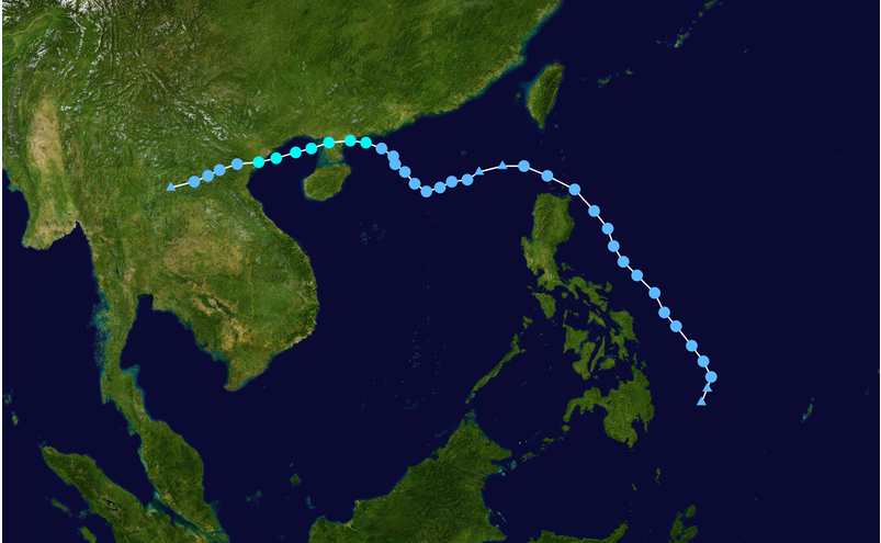 熱帶風暴海馬 路徑圖