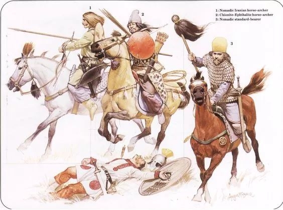 波斯右翼的東方屬國騎兵 成功逼退了亞美尼亞人的左翼