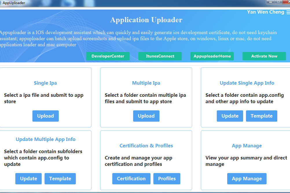 Application Uploader Application Uploader