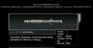 法國造“迪朗達爾”(Durandal)反跑道炸彈