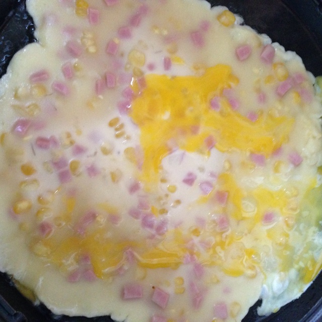 香噴噴玉米雞蛋餅