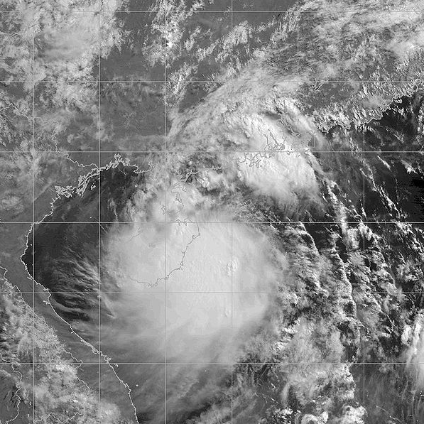 熱帶風暴傑拉華衛星雲圖
