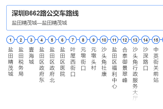 深圳公交B662路 深圳公交B662路
