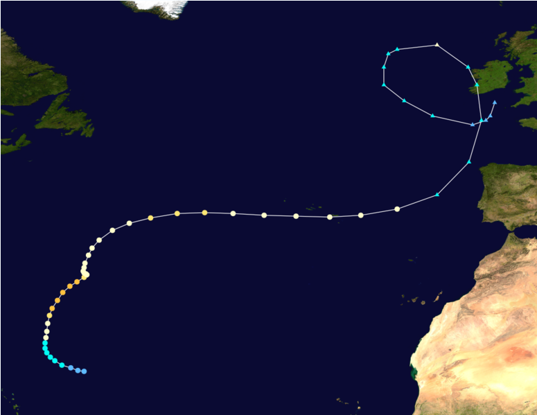 颶風（戈登）衛星雲圖