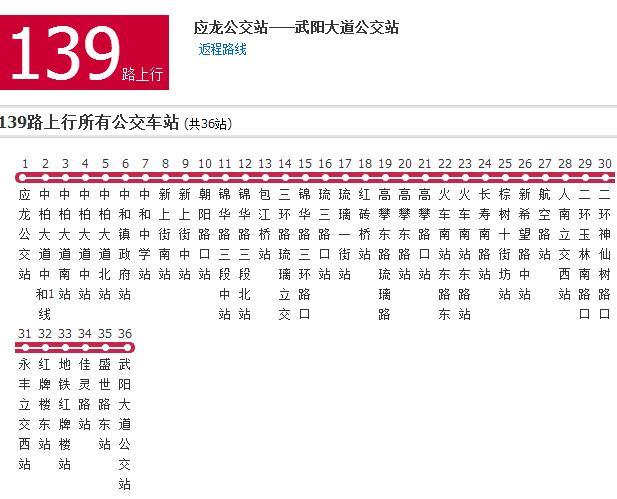成都公交139路 成都公交139路