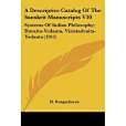 A Descriptive Catalog of the Sanskrit Manuscripts V10 A Descriptive Catalog of the Sanskrit Manuscripts V10