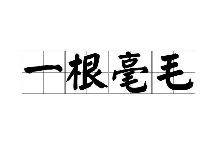 一根毫毛 一根毫毛