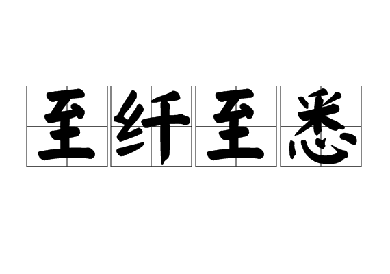 至纖至悉 至纖至悉
