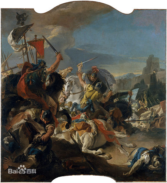 描繪韋爾切利之戰的油畫