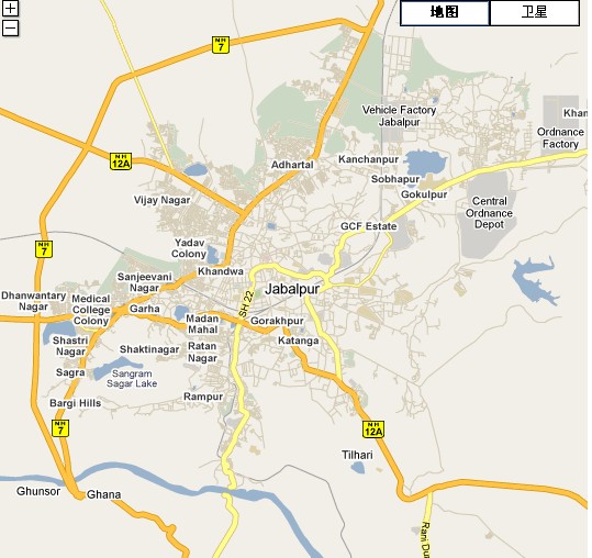 賈巴爾普爾地圖