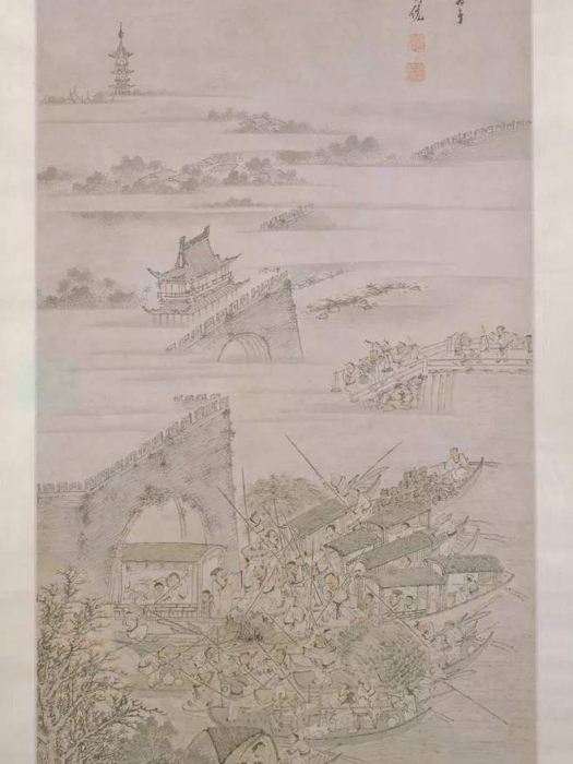 曉關舟擠圖 曉關舟擠圖