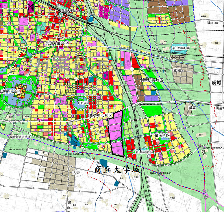 商丘大學城規劃圖