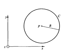 圖（三）以P點為圓心的圓周C