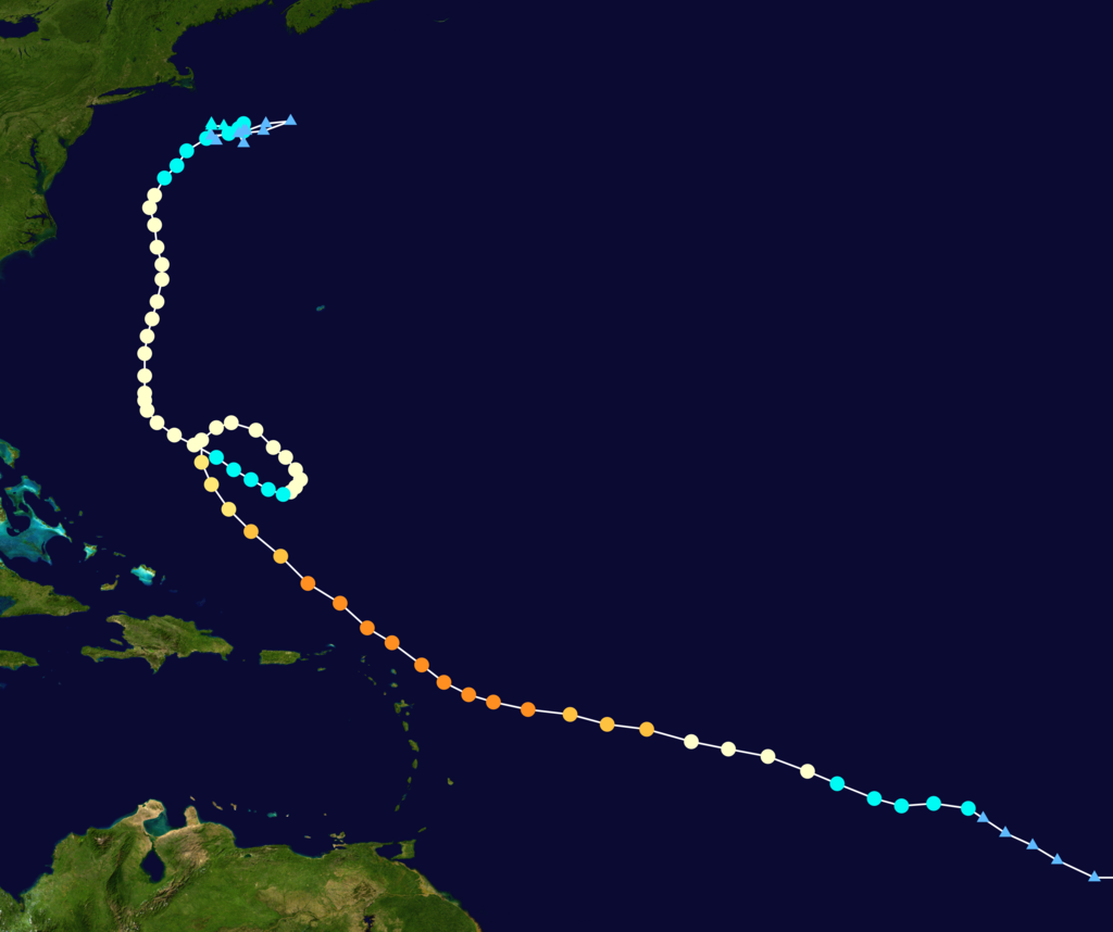 颶風何塞 路徑圖