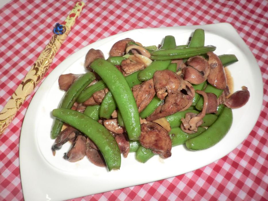 甜豆雞雜 甜豆雞雜