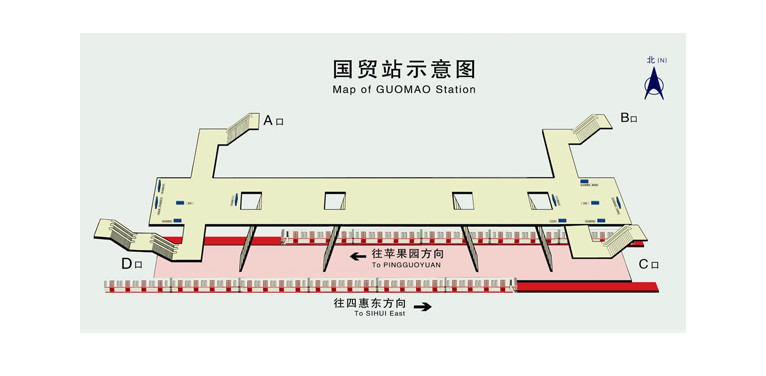 國貿站站內立體圖（1號線）