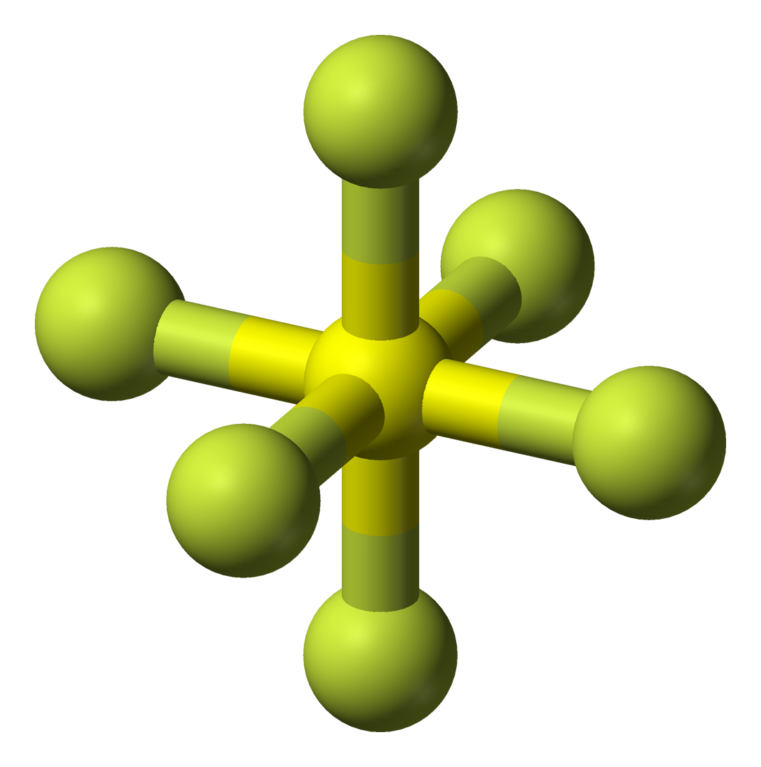 圖中的六氟化硫是一種典型的超價分子