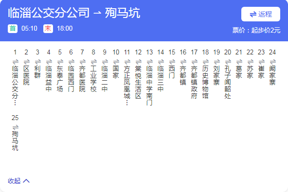 淄博公交253路 淄博公交253路