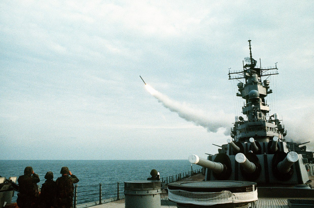 從戰列艦上發射的戰斧巡航飛彈打響了海灣戰爭的第一槍