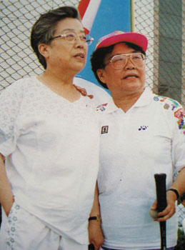 中華巾幗軟式網球隊隊長吳儀與副隊長張彩珍