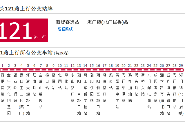 汕頭公交121路 汕頭公交121路