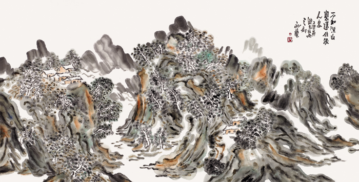 王永華畫作《不知深作山里 通往幾家人》