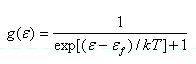 費米-狄拉克分布公式