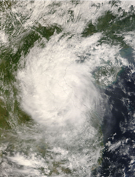 熱帶風暴米克拉衛星雲圖