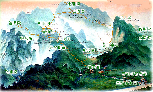 青城山旅遊地圖