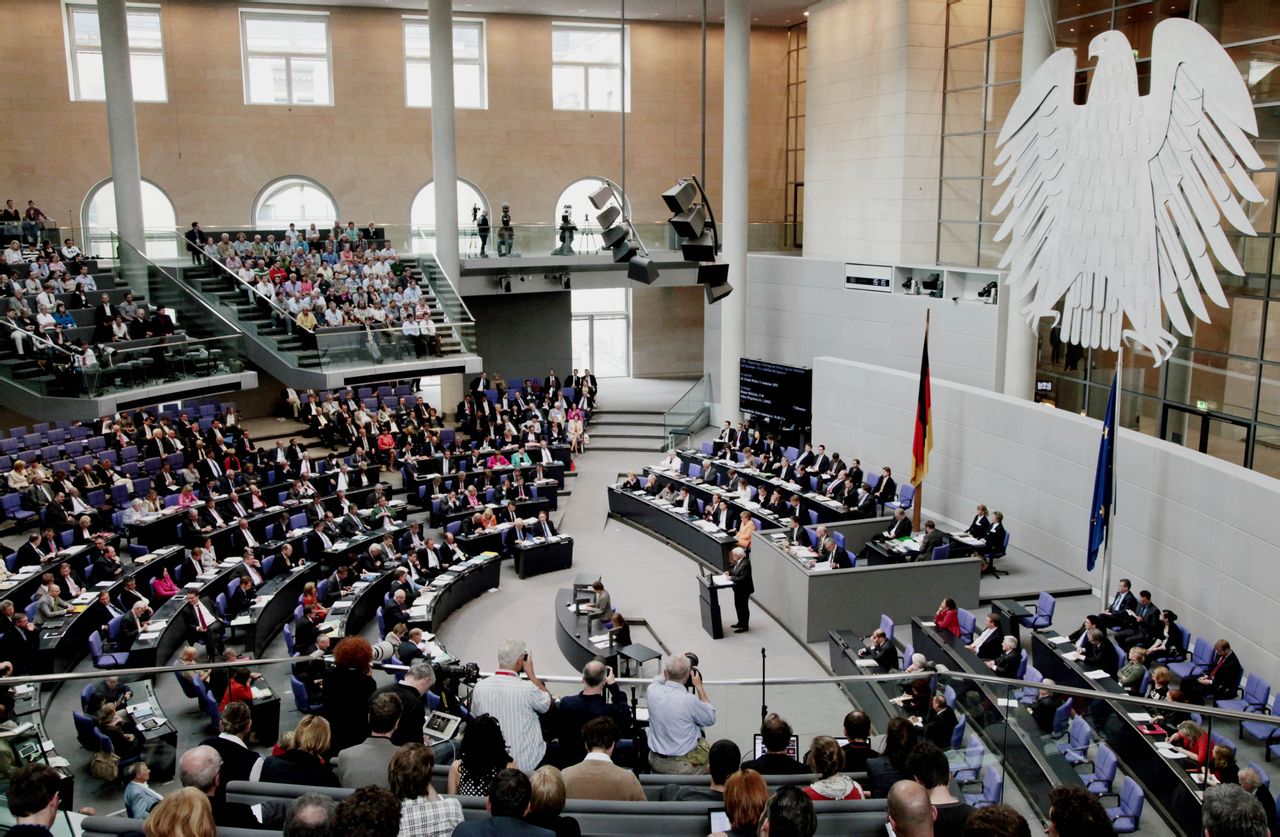 德國聯邦議院在開會