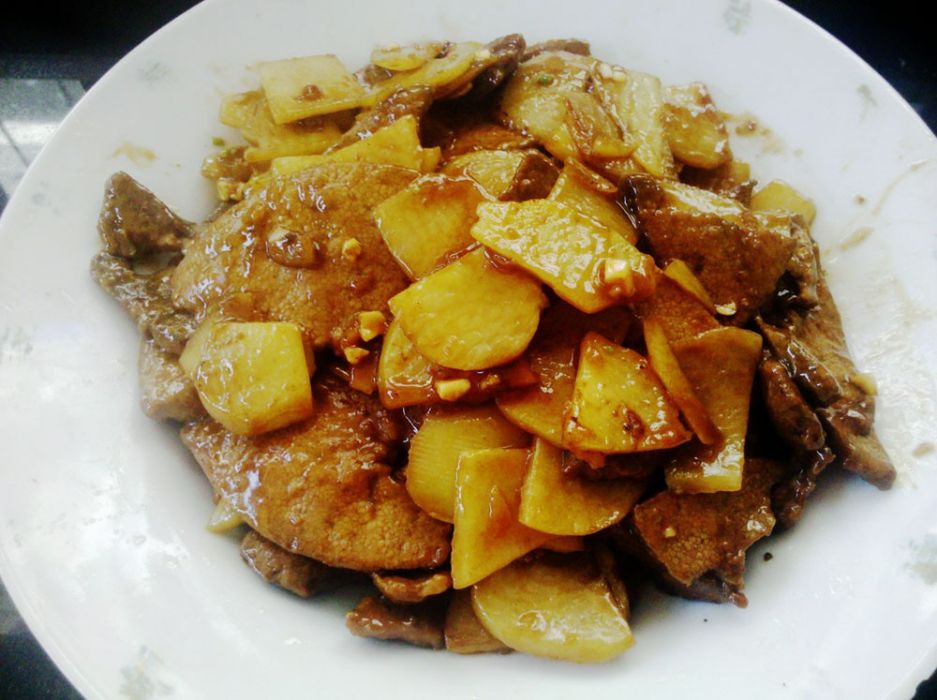土豆片溜豬肝 土豆片溜豬肝