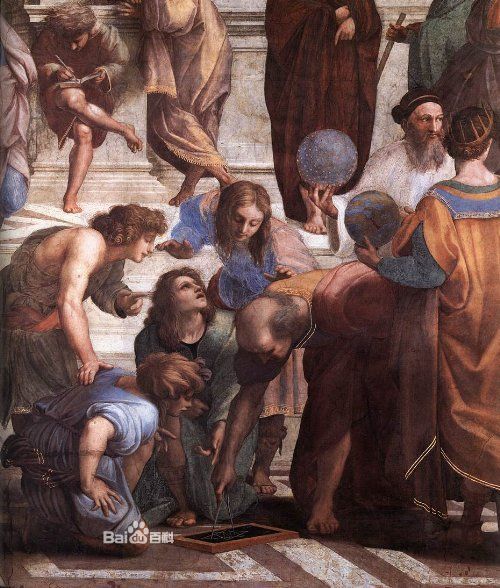 拉斐爾名畫《雅典學派》中的歐幾里得